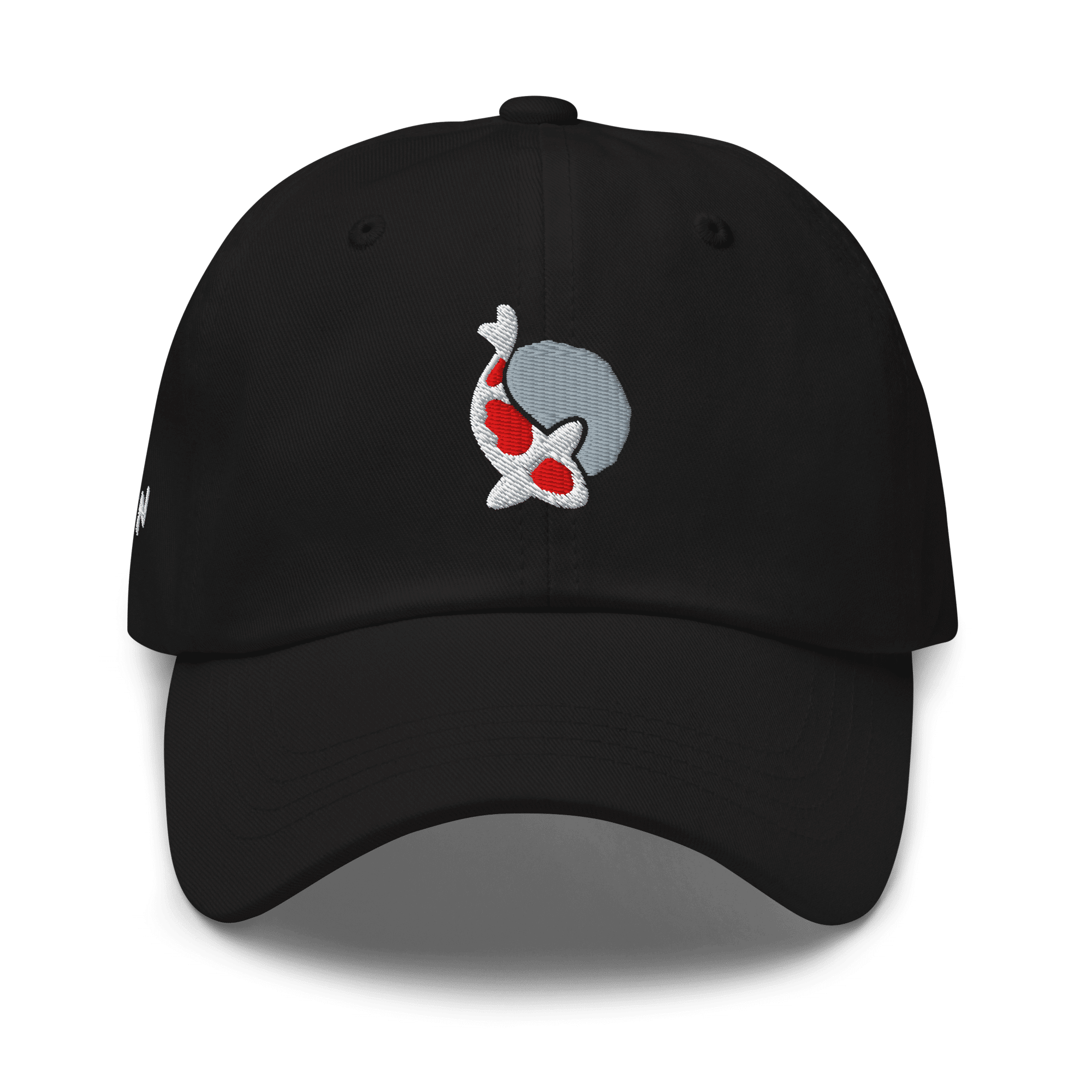 Straight-on product image of the Kenzen Logo hat in black with the logo icon embroidered on the front