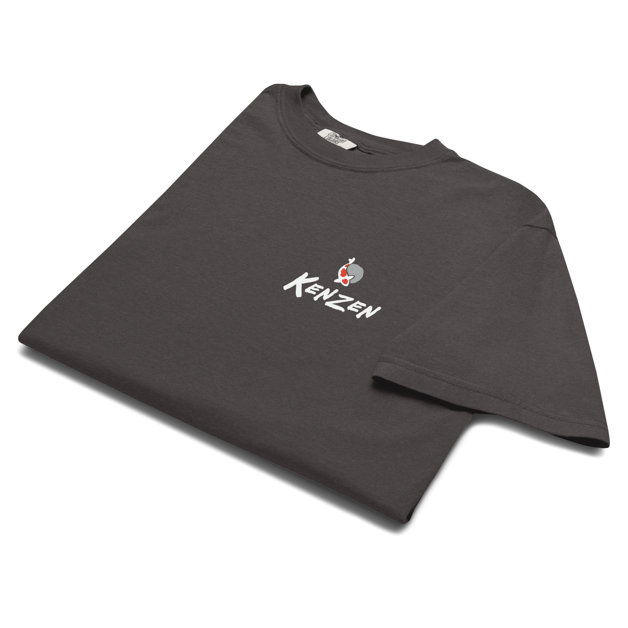 Kenzen Logo T-shirt in graphite, folded flat