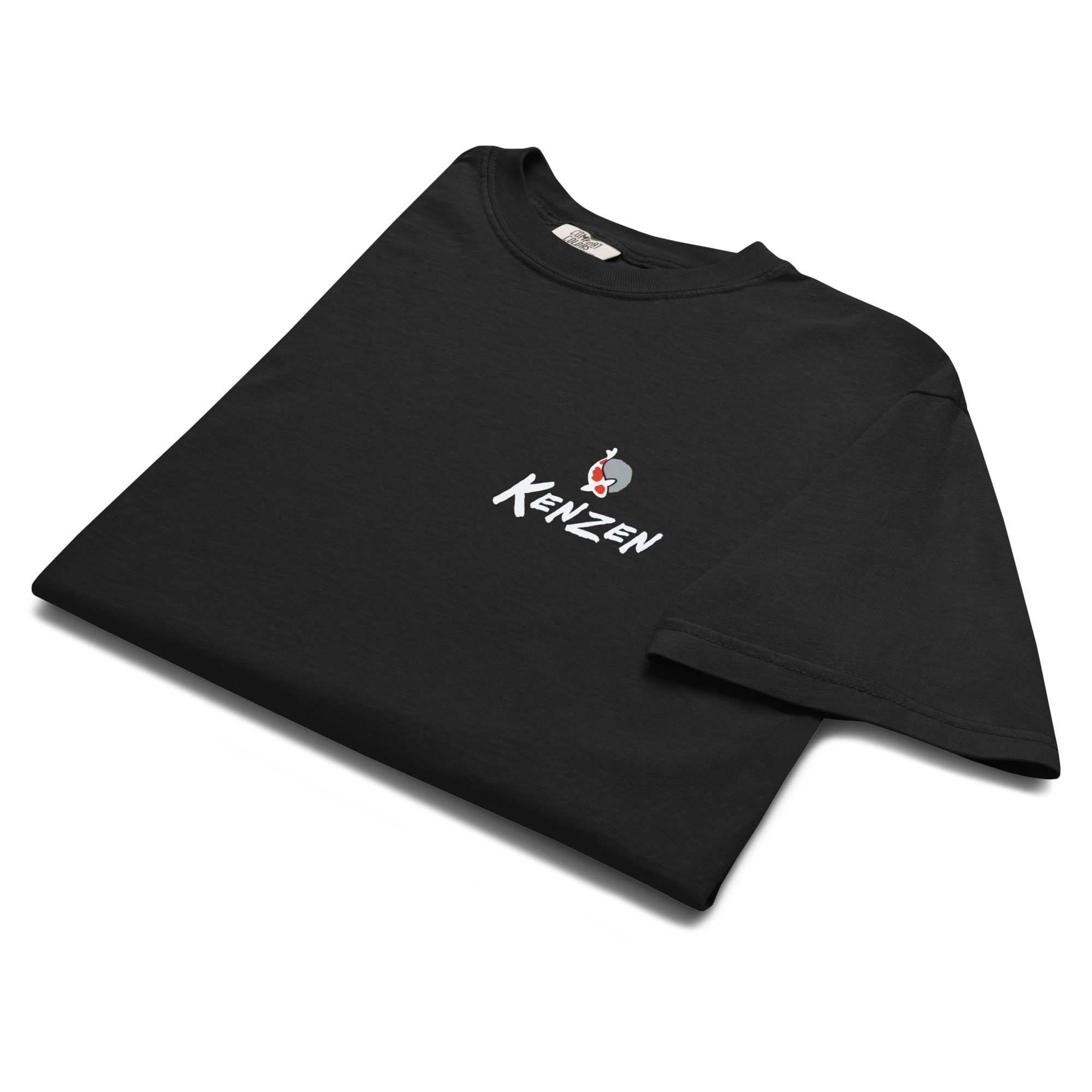Folded black Kenzen logo t-shirt